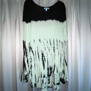 Long Sleeve Tie Die Top